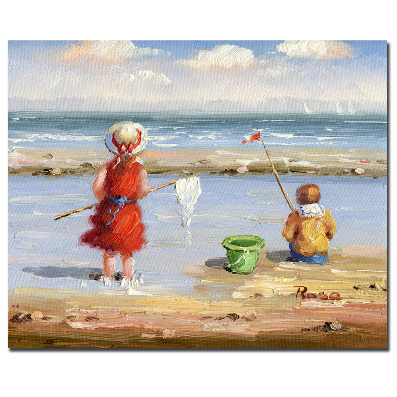 Trademark Art At The Beach II Painting on Canvas & Reviews Wayfair